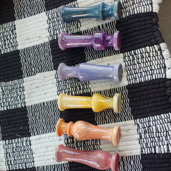 Set of 6 Rainbow Marble Bud Vases - Picture 4 of 4